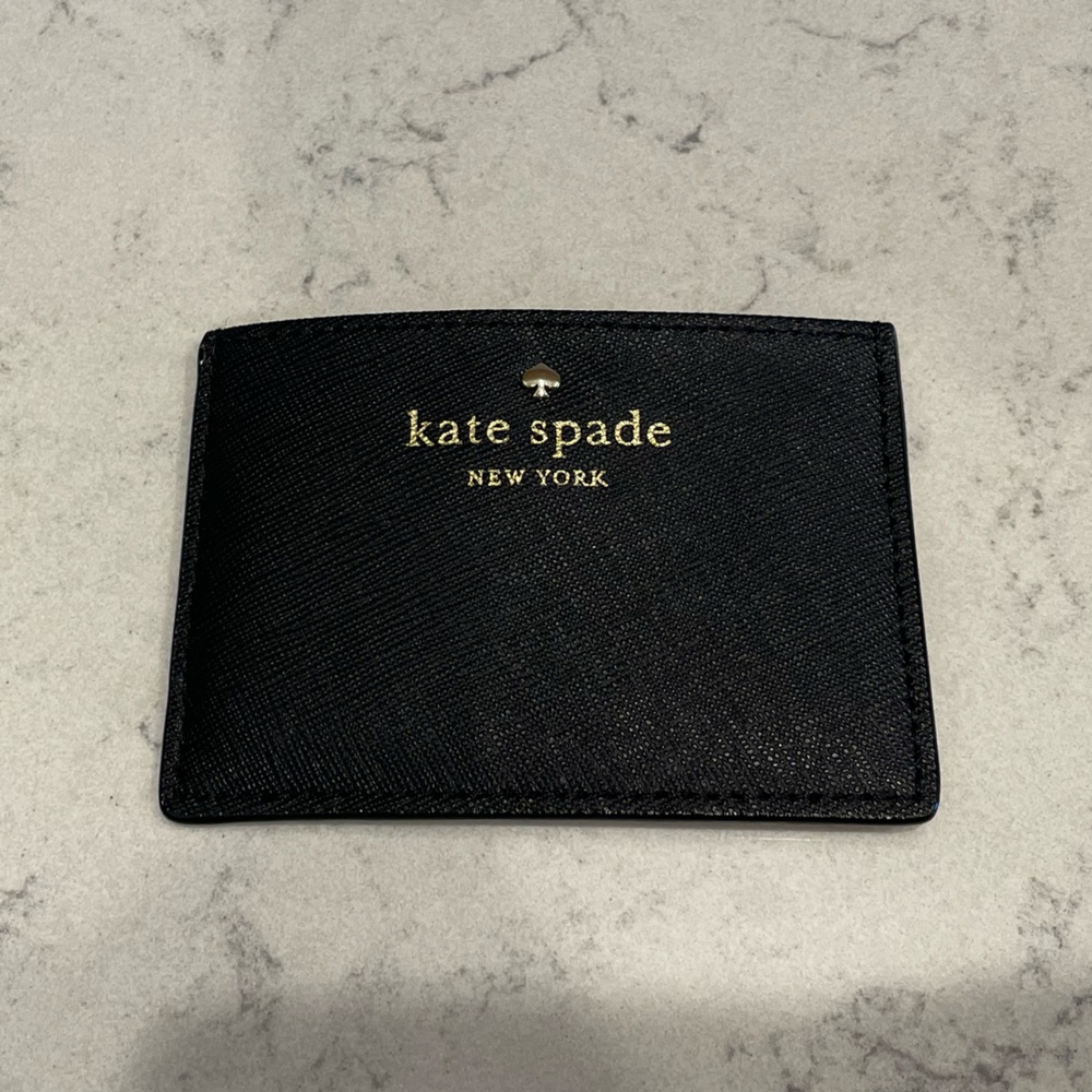 Kate Spade Black Leather Card Holder